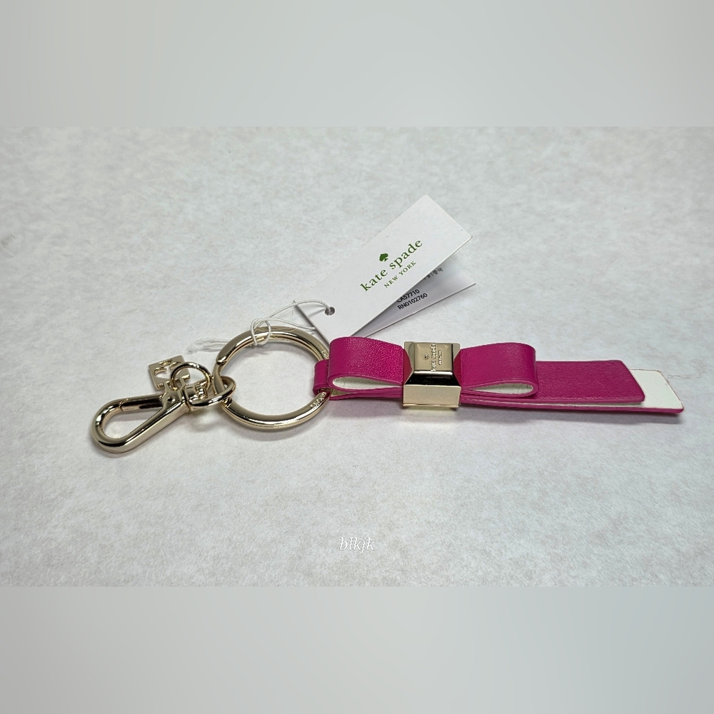 kate spade Key Fob/Bag Charm *Pink/White* NWT - Picture 5 of 12